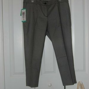 New Hilary Radley Black/White Crop Pants Size 12